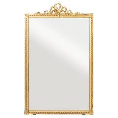 Mid-19th Century French Louis XVI Style Gilt Wood Wall Mirror