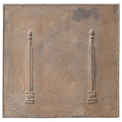 Plaque de cheminée « Pillars of Freedom » française, 18e - 19e siècle