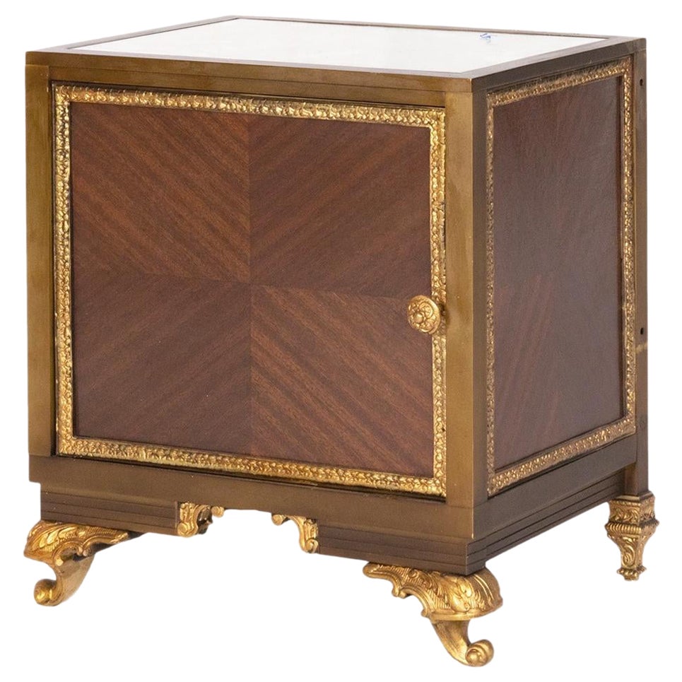 Vergoldete Bronze Louis XV Nachttisch, 20. Jahrhundert
