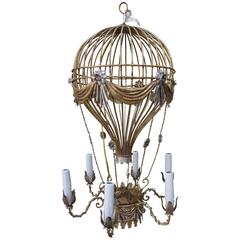 Gold and Silver Gilt Metal Balloon Chandelier