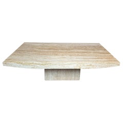 Design Travertine Coffee Table. Italian work by Stone international. Circa 1980