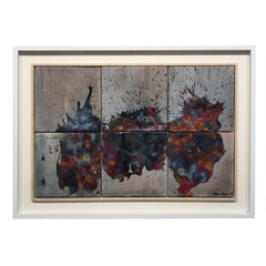Kaiga 6 - 2' x 3' Arte de Pared en Cerámica Raku Enmarcado - RAAQUU Nº de serie 2400001