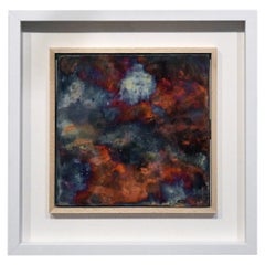 Kaiga 1 - 1' x 1' Arte de Pared en Cerámica Raku Enmarcado - RAAQUU Nº de serie 2400005