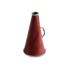 Vintage All-American Cheerleader’s Megaphone: A Crimson Icon of Americana