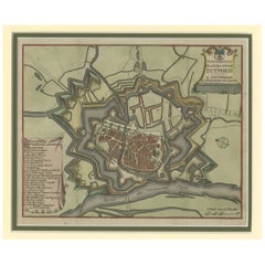 Detailplan der Stadt Zutphen, The Niederlande - Hendrik de Leth, um 1740