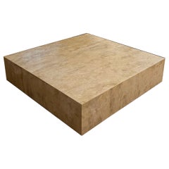 Quadratischer Couchtisch aus Travertin - Couchtisch aus Marmor - Couchtisch aus Stein