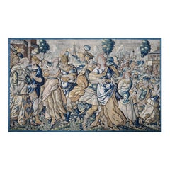 Le viol des Sabines, ancienne tapisserie flamande Fin du XVIe siècle - N° 1473