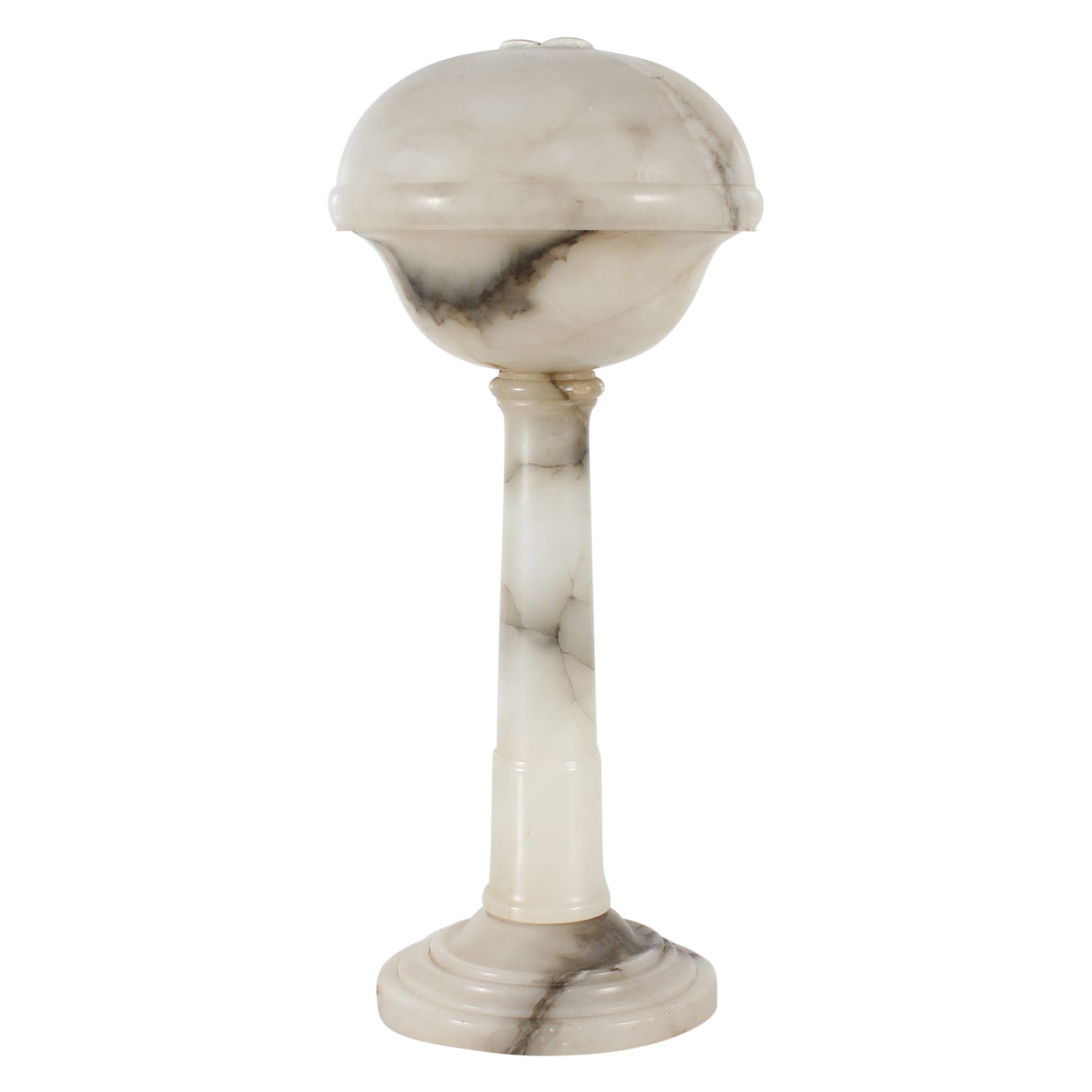 Lampada da tavolo o da scrivania in alabastro Art Deco 1930 europea