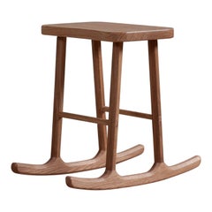 Hand-crafted Oak Rocker Stool