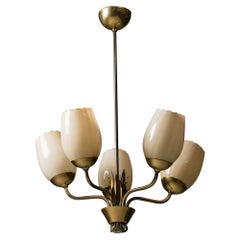 Scandinavian Modern Chandelier, Mauri Almari, Idman Oy, 1950s