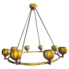 Mid Century Modern Brass Chendelier