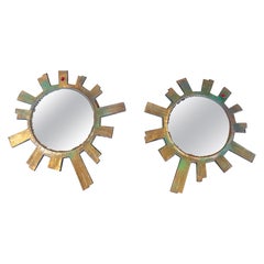 1970s Decorative Mirrors with Sun-Shaped Frame, Spain.