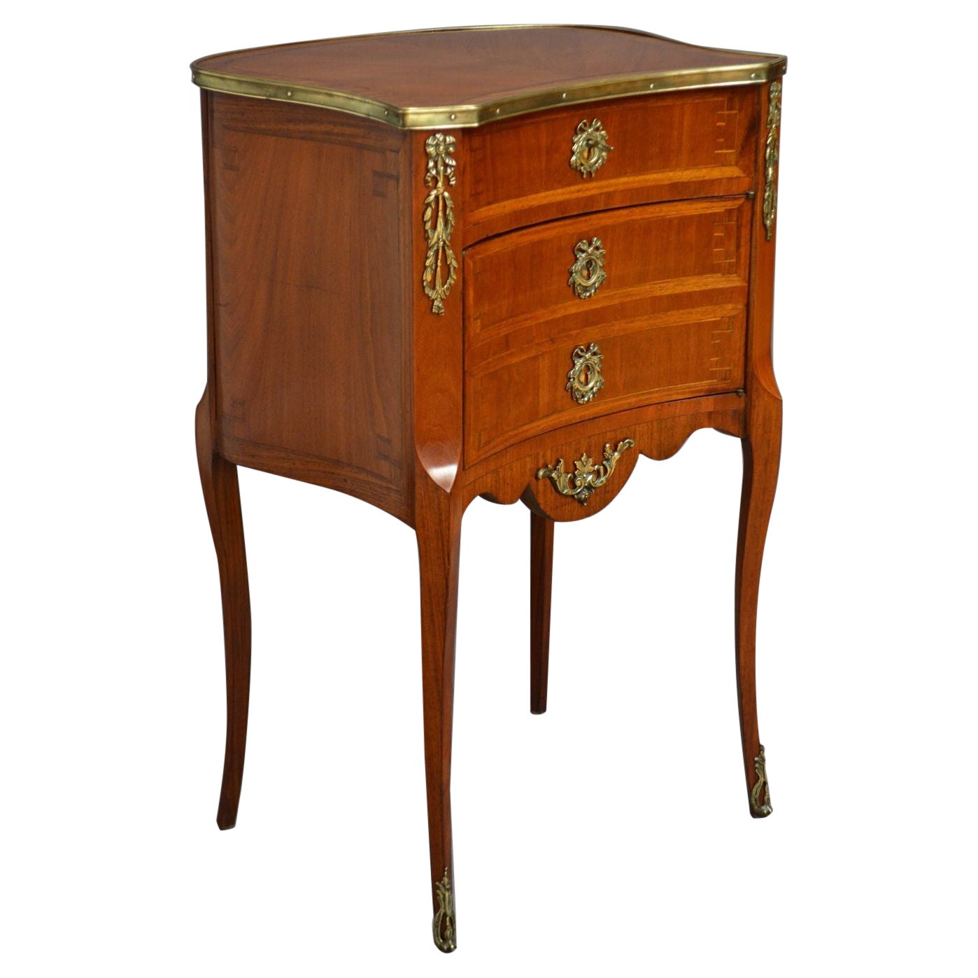 Turn of the Century French Shaped Table in Walnut For Sale