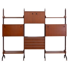 Modulares Holzregal aus der Jahrhundertmitte, Italien, 1960er Jahre
