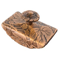 Marshall Field & Co. Antique Floral Ivy Bronze Rocker Blotter, Circa 1910