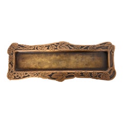 Marshall Field & Co. Antique Floral Ivy Bronze Pen Tray, Circa 1910