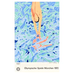 Affiche sportive originale des Jeux olympiques de Munich de 1972 représentant David Hockney, Allemagne