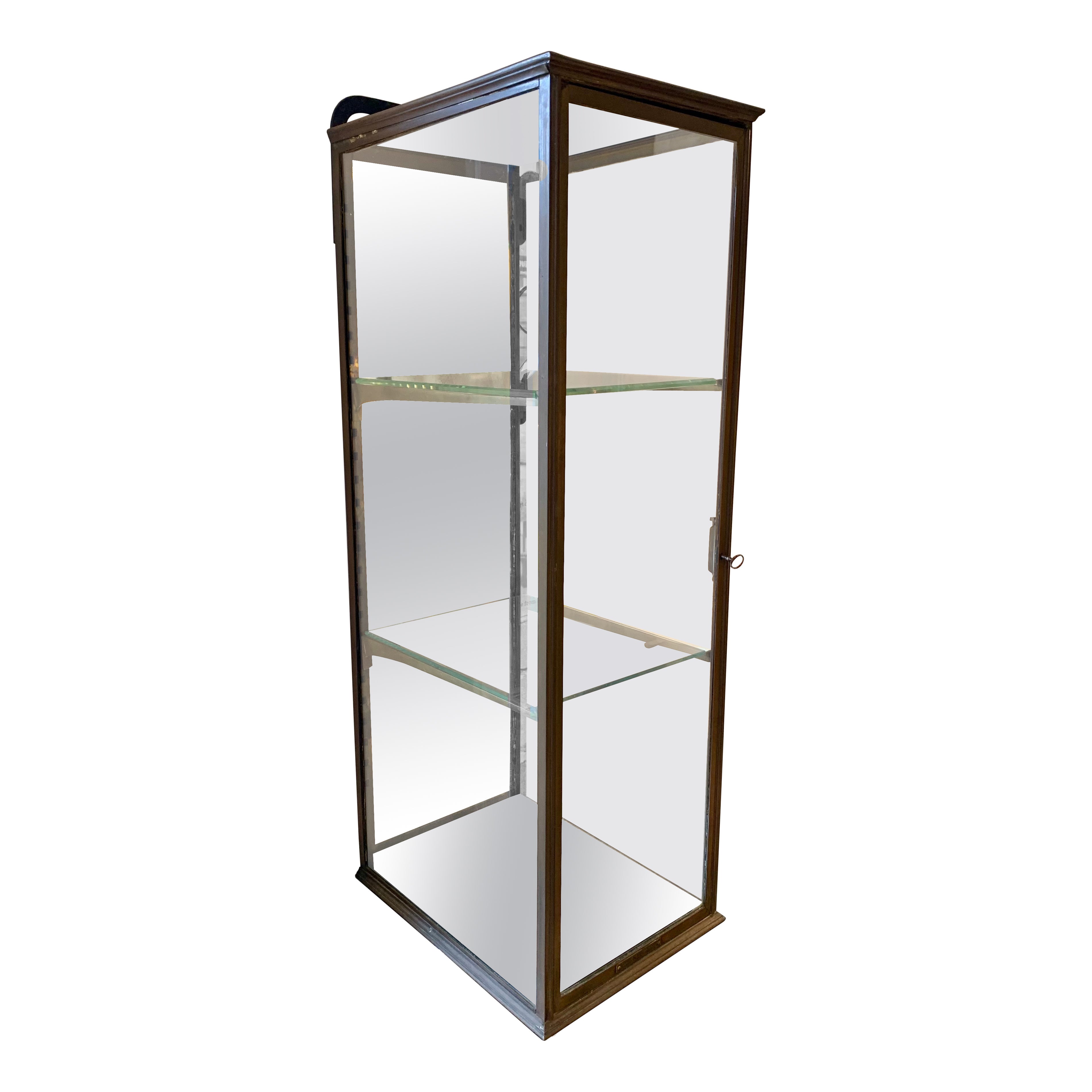 Antique Brass Display Cabinet - Vitrine
