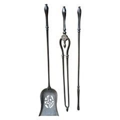 Antique Victorian Fireplace Tools or Fire Irons, 19th Century, United Kingdom