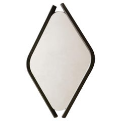Wood Eye Small Mirror with Solid Oak Frame by Morica Design