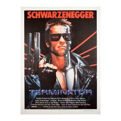 Cartel original de época de la película Terminator Arnold Schwarzenegger James Cameron