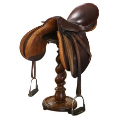 Sella da cavallo vintage Stubben Siegfried in cuoio svizzero marrone