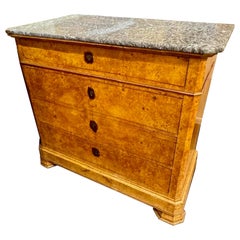 19th Century French Louis Philippe Chest of Drawers with Marble Top