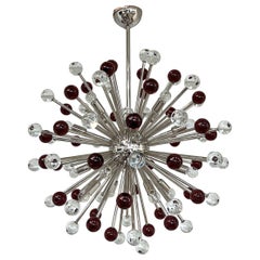 Amethyst and Clear Burst Sputnik Chandelier by Fabio Ltd