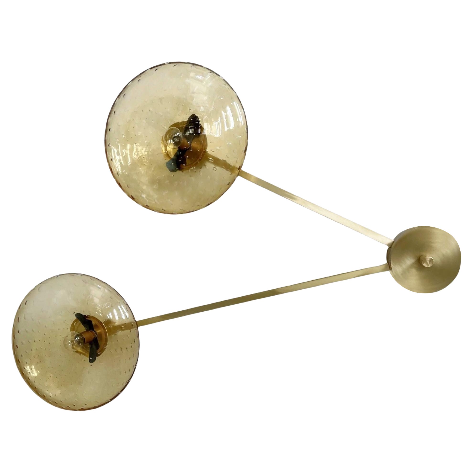 Due Shade Flush Mount by Fabio Ltd For Sale