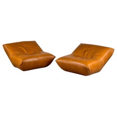 'Papillon' Lounge Chairs by Guido Maria Rosati for Giovannetti, 1972, Leather