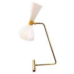 Italian Modern Table Lamp in Brass and Enamel by Fabio Ltd