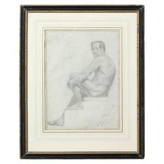 Mid-19th Century Irish Drawing of Male Nude by Alfred Elmore 3