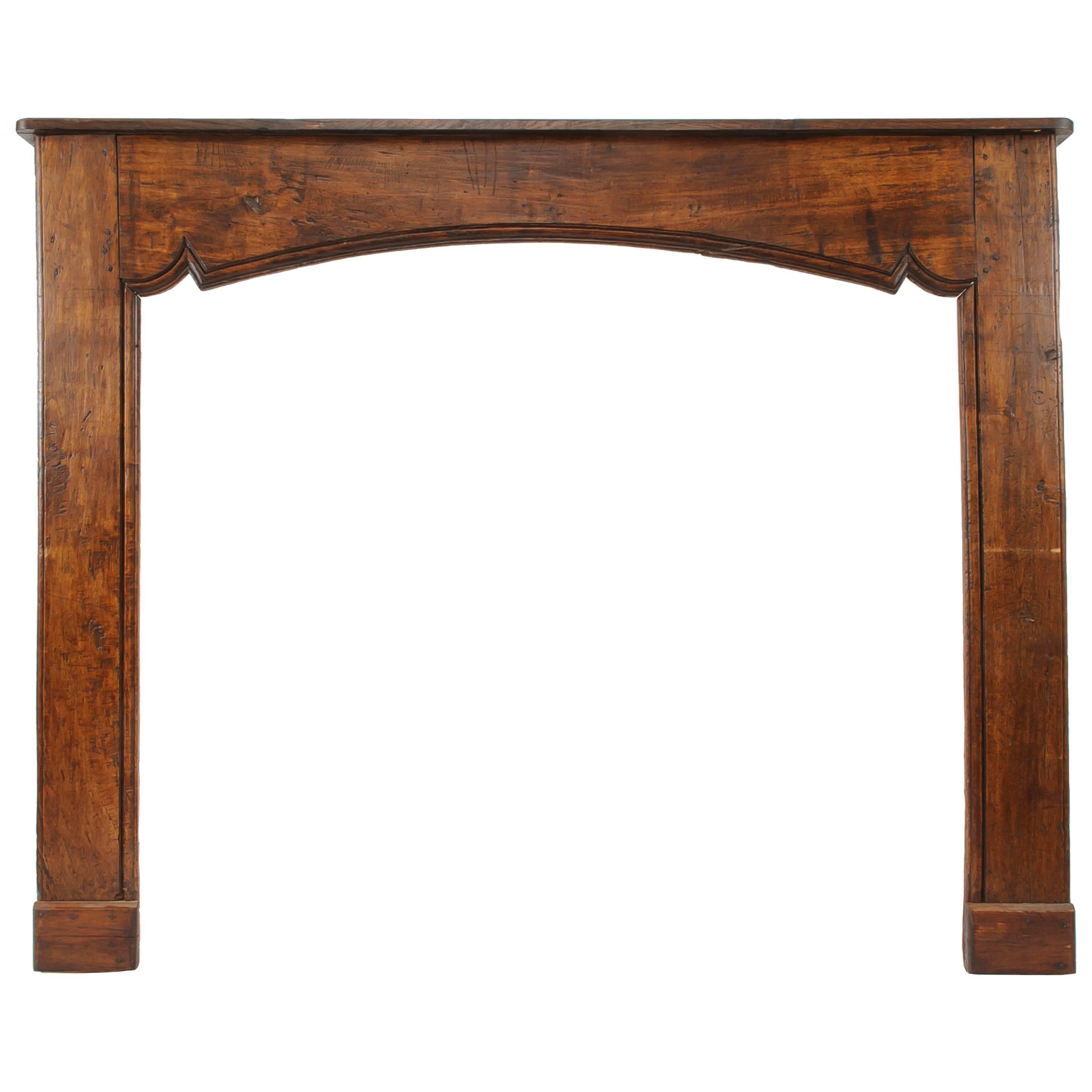 Large 18th Century Walnut Mantle from Provence