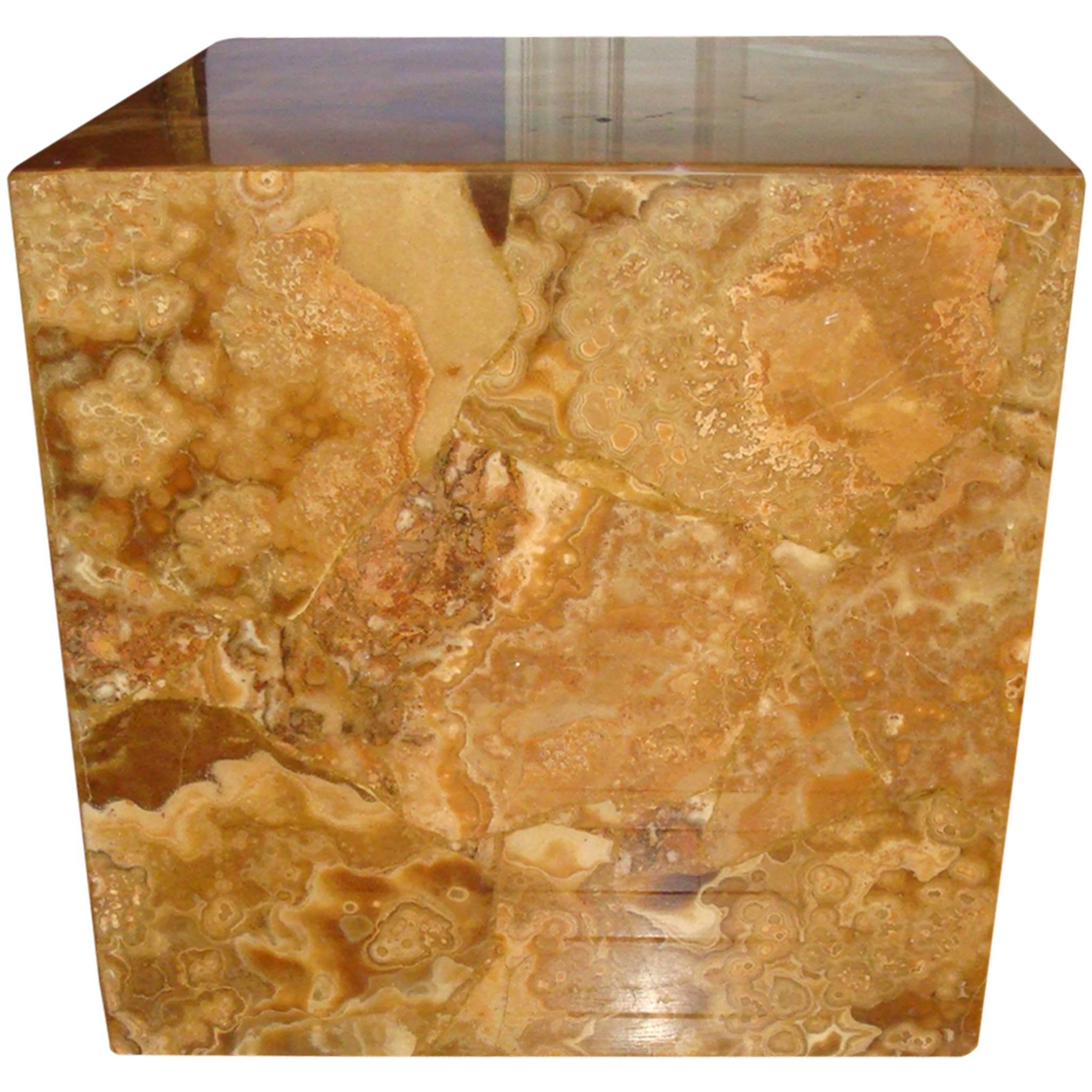 Agate Resin Cube Table