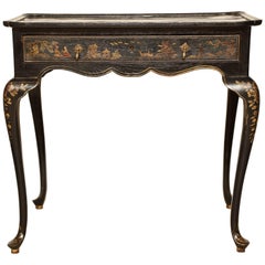 Antique Queen Anne Lacquered Tea Table