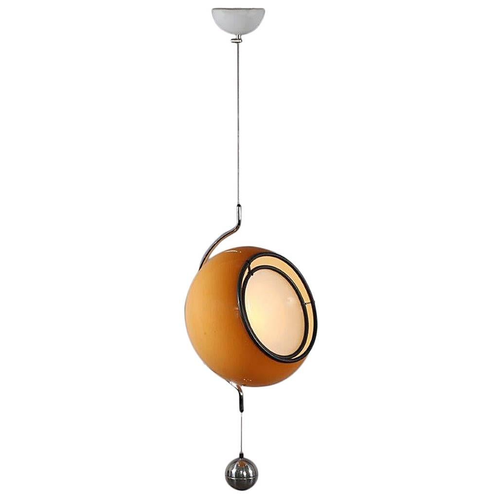 Space Age Rare Sculptural Pulley Pendant Light by Gae Aulenti by Harvey Guzzini