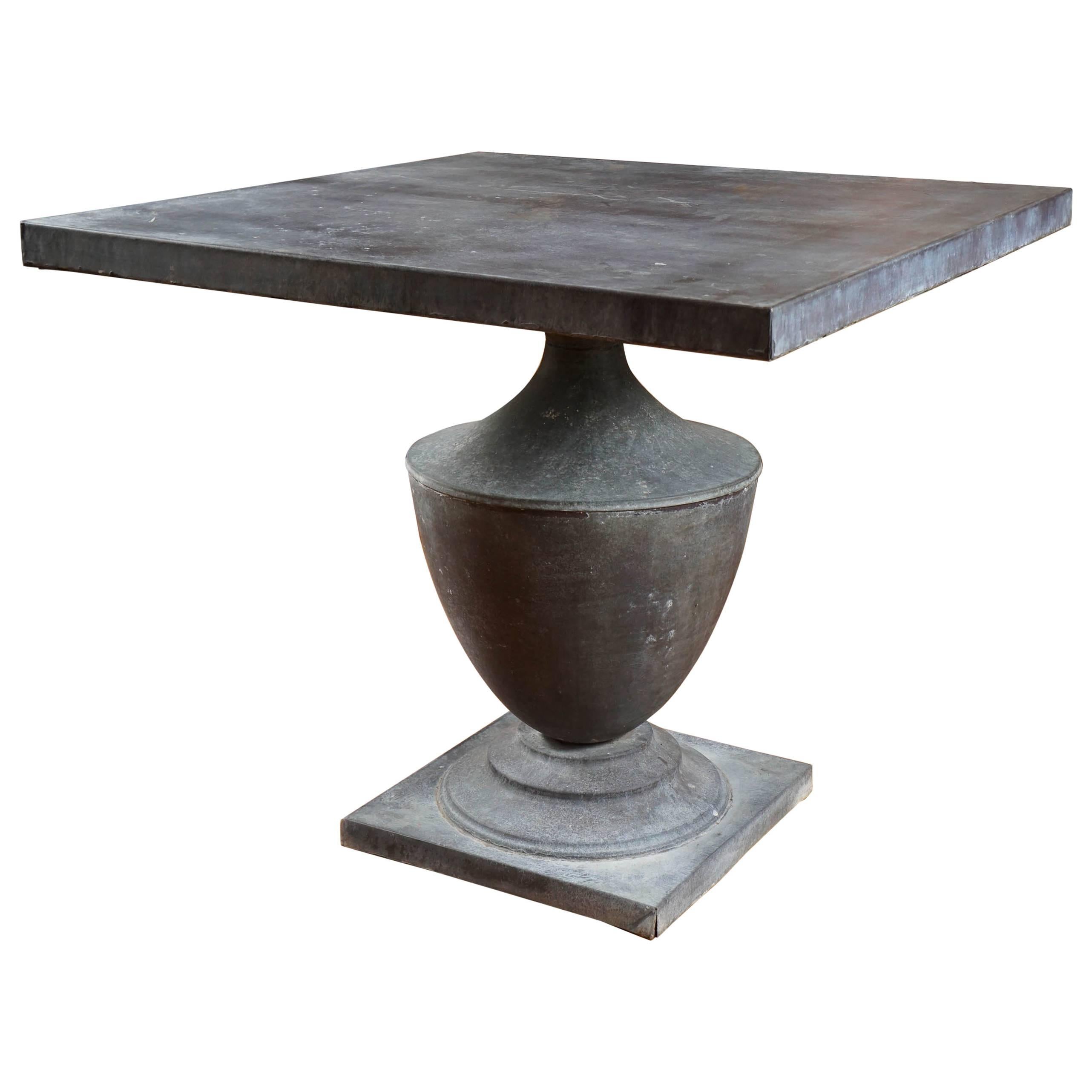 Pedestal Zinc Table