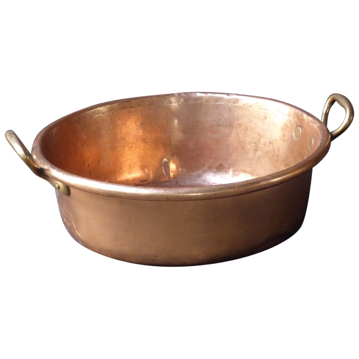 Panier à bois de feu du 19ème siècle en cuivre poli, période victorienne