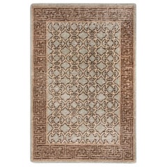 Khotan-Teppich von Rug & Kilim in Blau, Beige-Braun mit Spalier-Muster