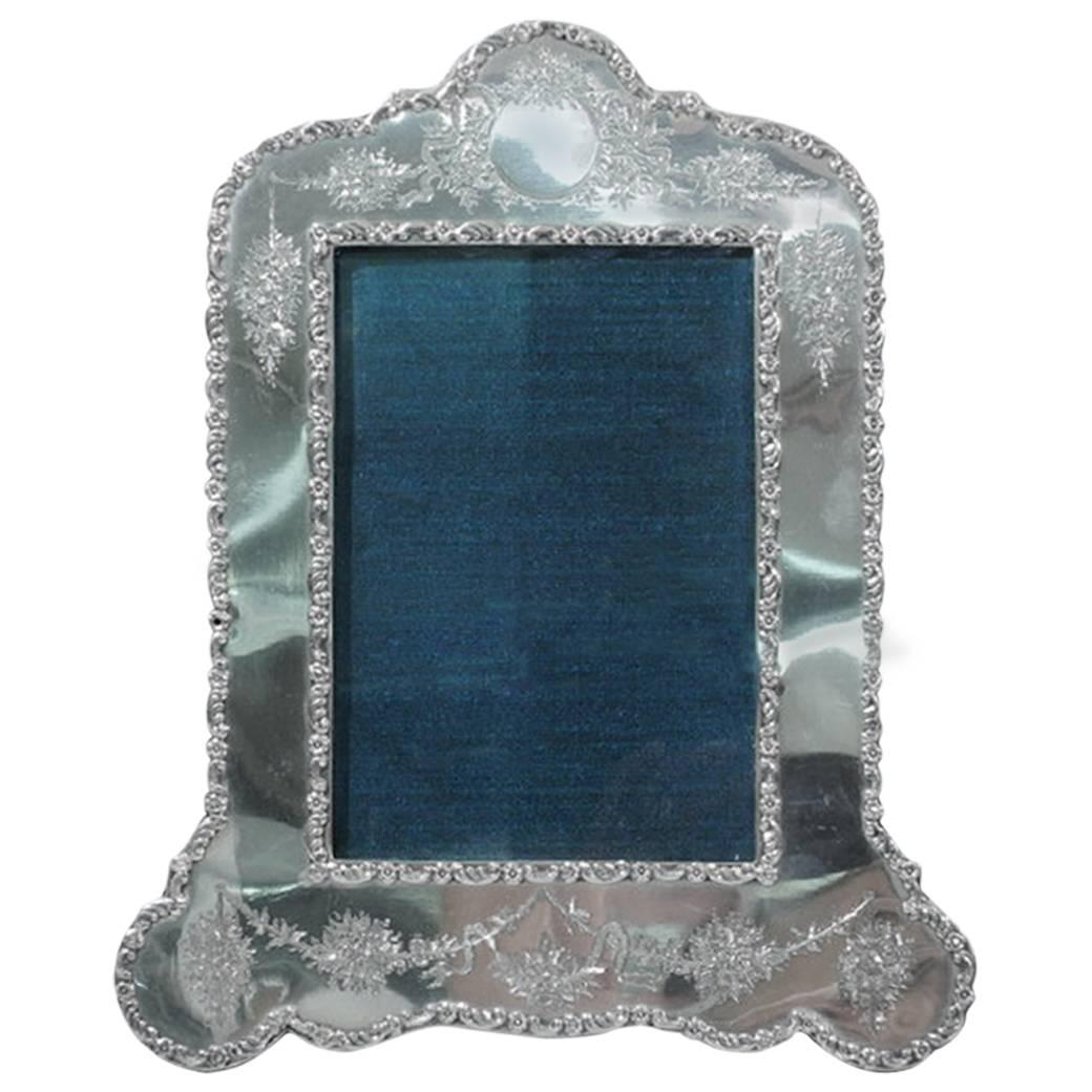 Edwardian English Sterling Silver Picture Frame