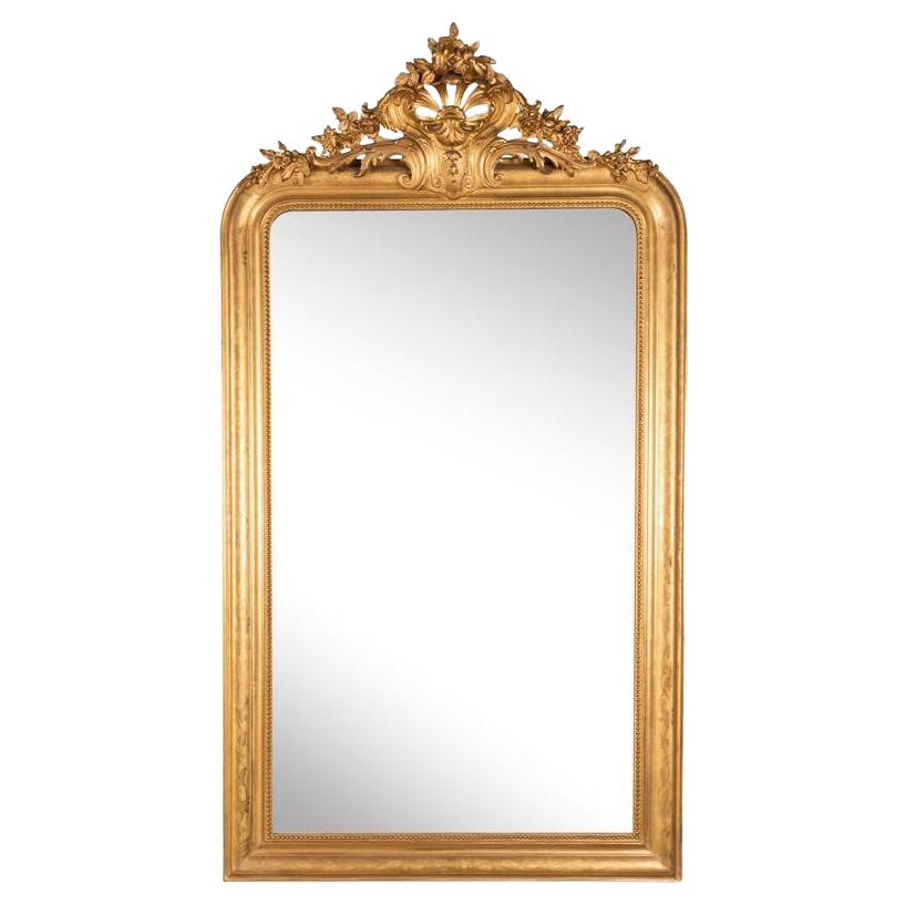 Very large 19th century French giltwood mirror