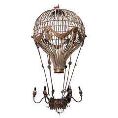 Vintage 6 Foot high, Huge Hot Air Balloon Fixture