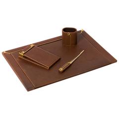 Retro Gucci Leather Desk Set