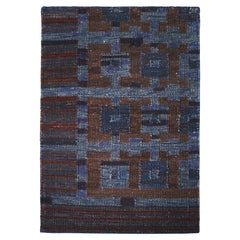 Rug & Kilim's skandinavischen Stil benutzerdefinierte Teppich Muster mit blauen geometrischen Mustern