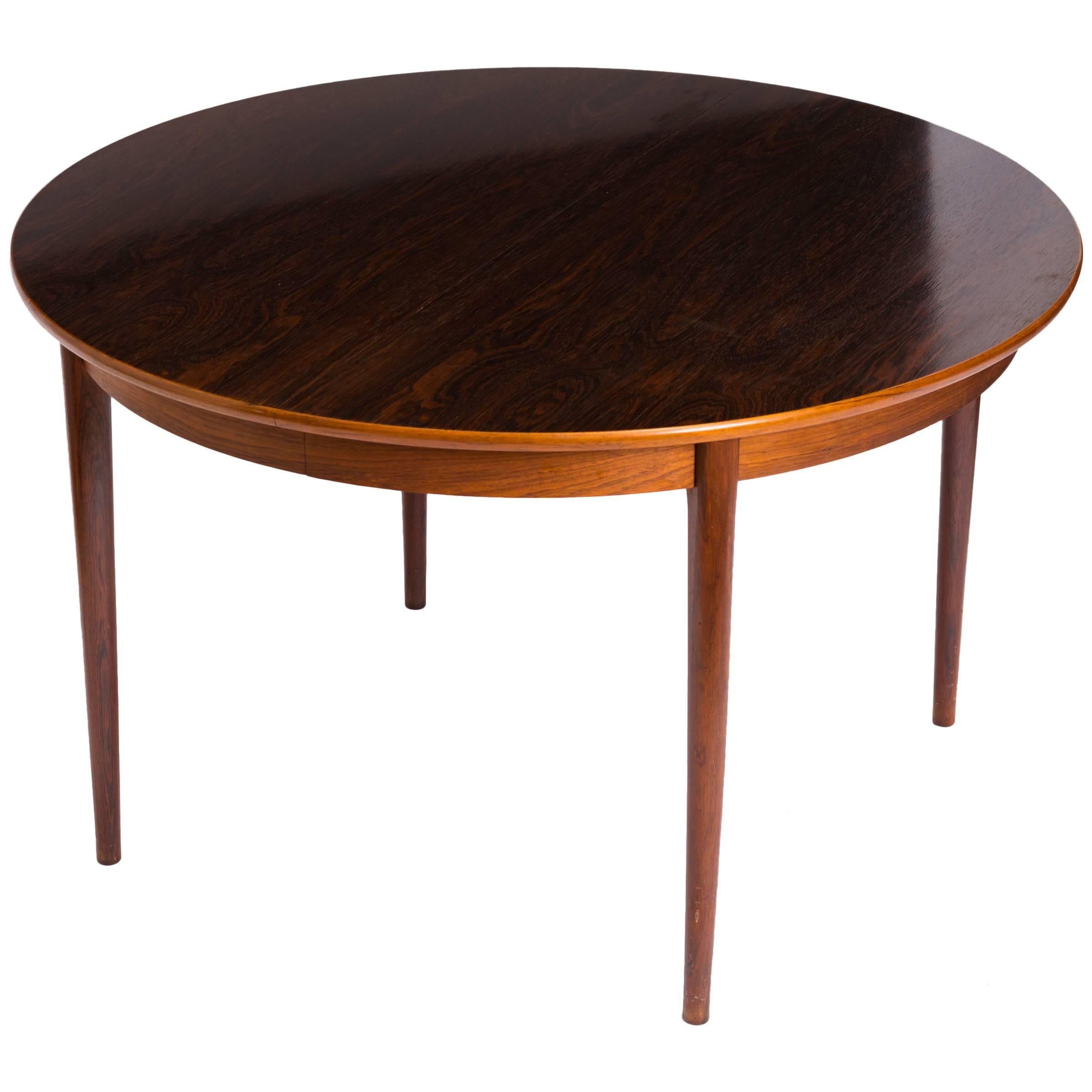 Gustav Bahus Rosewood Dining Table With 2 Leaves