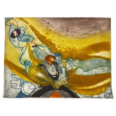 Contemporary Abstract Color Lithograph, Modern French Art Signed Fitzori