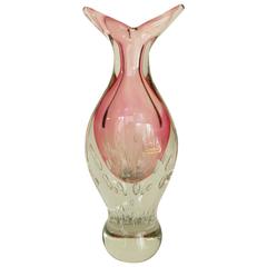 20th Century Italian Murano Pink Glass Vase 4