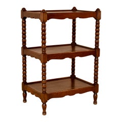 Antique Late 19th Century English Oak Drinks Cart
