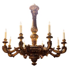 19th Century French Giltwood Chandelier