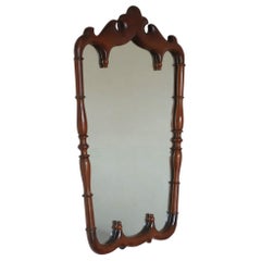 Mid-century modern italian walnut solid mirror from 1950s